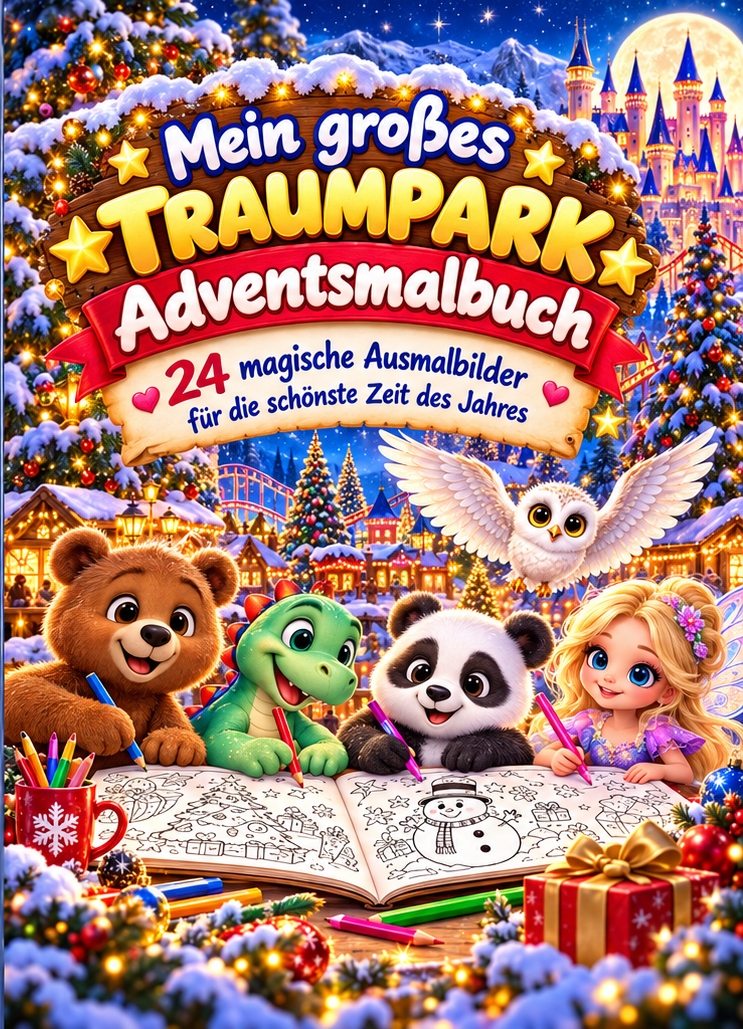 Cover: Mein großes Traumpark Adventsmalbuch